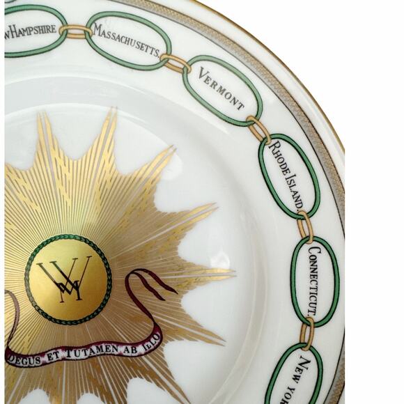 Vintage White House Dessert Collection Reproduction Plate White Gold - Picture 4 of 10